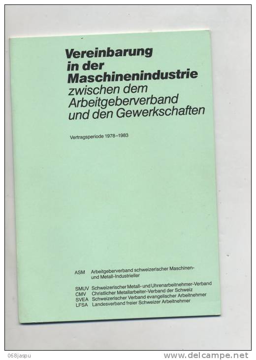 Livret Accord Syndicat Machine Industrielle - Autres & Non Classés