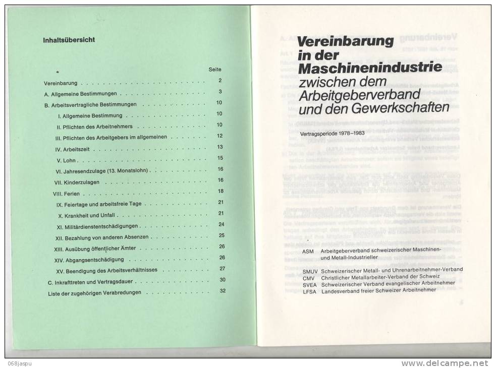 Livret Accord Syndicat Machine Industrielle - Autres & Non Classés