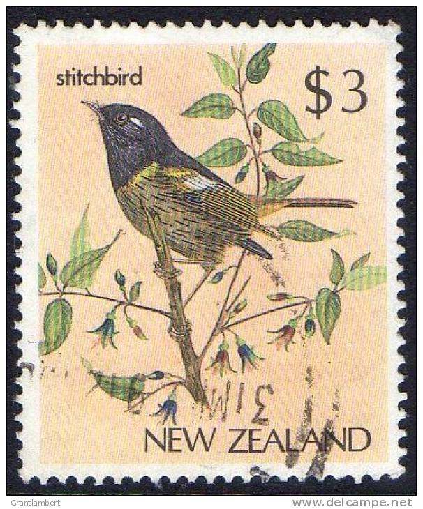 New Zealand 1982-1985 Birds $3 Stitchbird Used  SG 1294 - Other & Unclassified