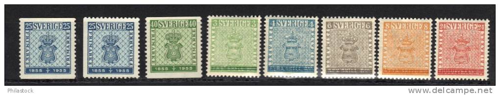 SUEDE N° 395 & 396 + 399 à 403 ** - Unused Stamps