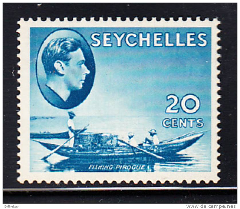 Seychelles MH Scott #135/SG #140 20c Fishing Pirogue - George VI - Seychellen (...-1976)