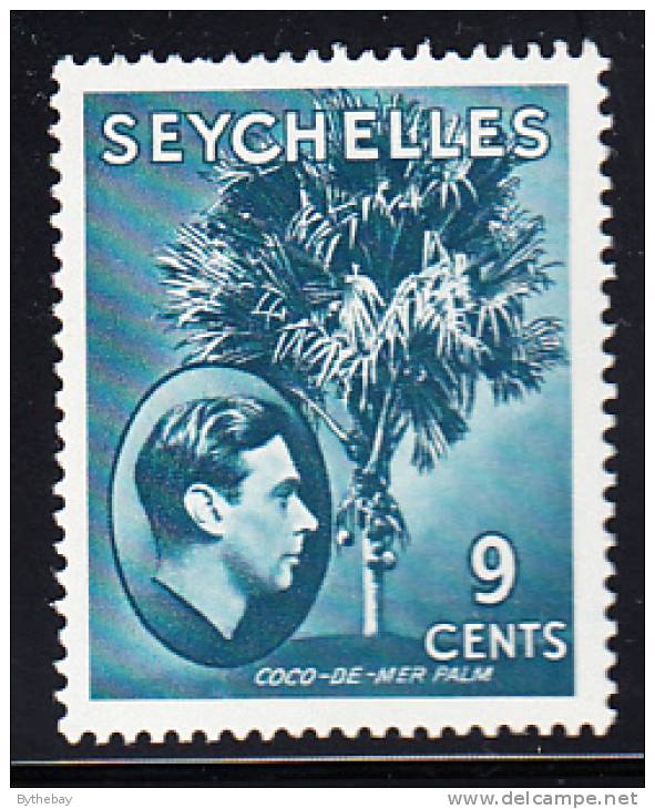 Seychelles MNH Scott #131/SG #138a 9c Coco-de-mer Palm - George VI - Seychelles (...-1976)