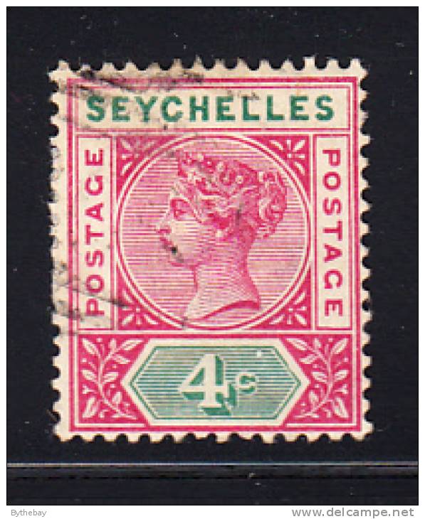 Seychelles Scott #4a/SG #2 Used 4c Victoria Die I - Seychellen (...-1976)