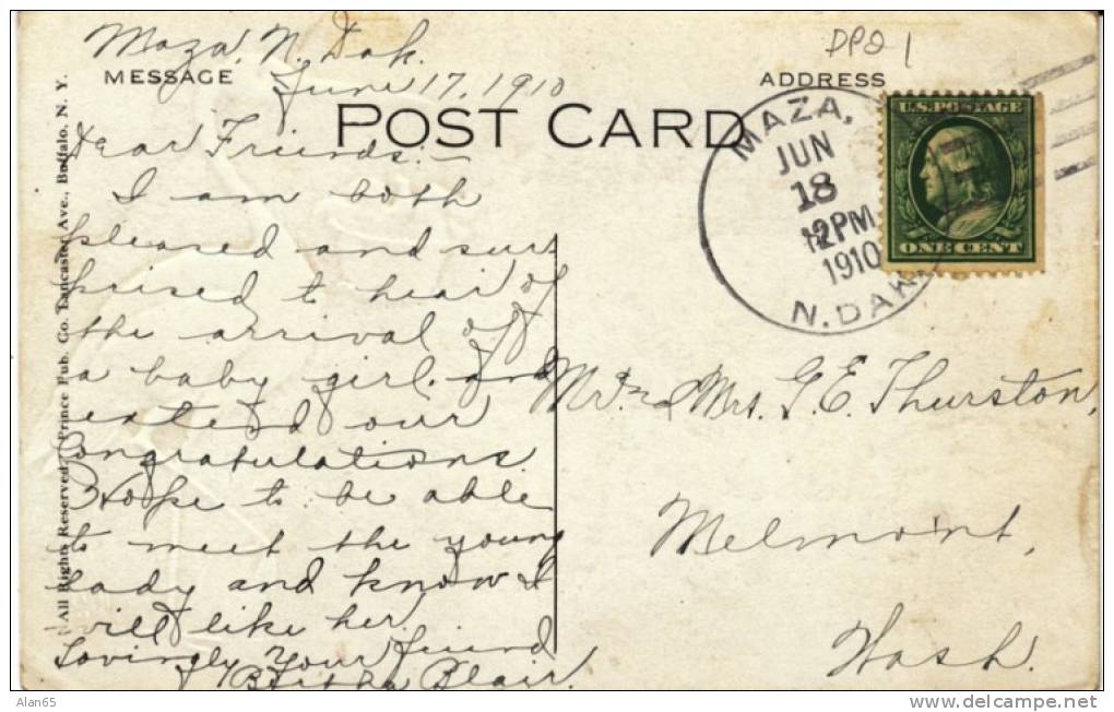 DPO Melmont WA Washington, Pierce County Closed Post Office Rf-4, 4-bar Receiving Postmark Cancel On Postcard - Storia Postale