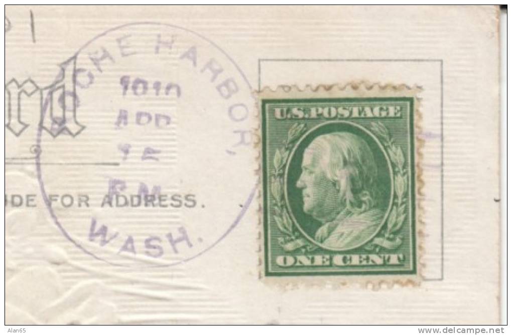 DPO Roche Harbor WA Washington, San Juan County Closed Post Office Rf-1, Doane Postmark Cancel On Postcard - Postal History