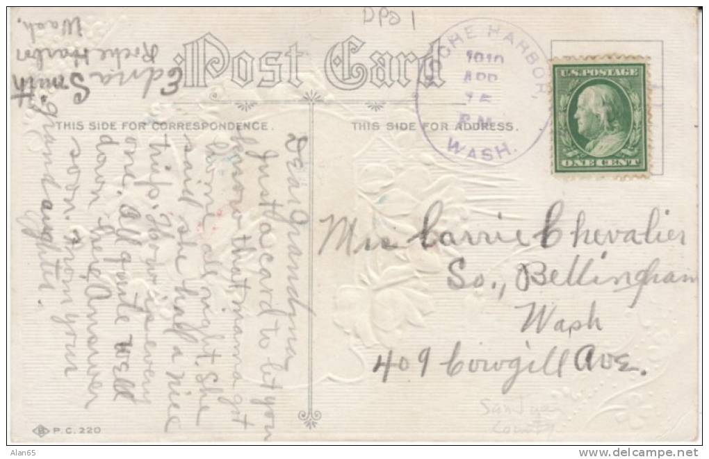 DPO Roche Harbor WA Washington, San Juan County Closed Post Office Rf-1, Doane Postmark Cancel On Postcard - Postal History