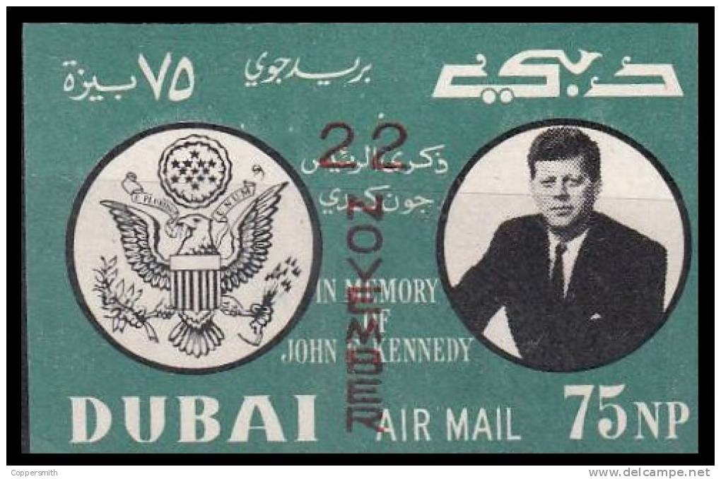(010 B) Dubai  1964  Kennedy  Imperforated / Non-dentele / Ungezähnt  ** / Mnh  Michel 144 B - Dubai