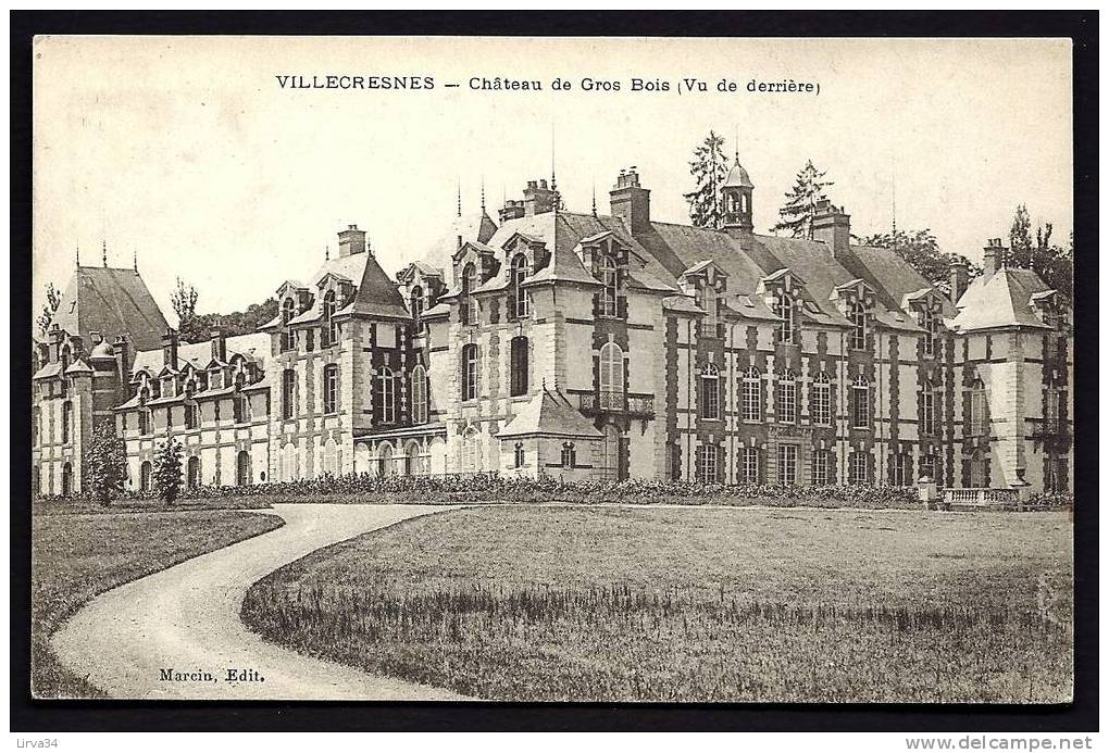 CPA  ANCIENNE- FRANCE- VILLECRESNES (94)- LE CHATEAU DE GROS-BOIS VUE D'ANGLE ARRIERE- TRES GROS PLAN - Villecresnes