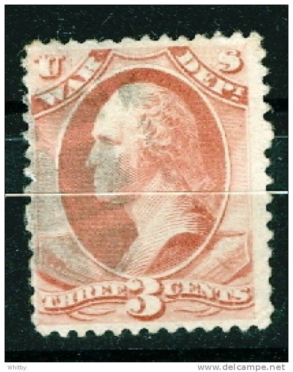 United States 1873 3 Cent War Department Official Stamp #O116 - Officials