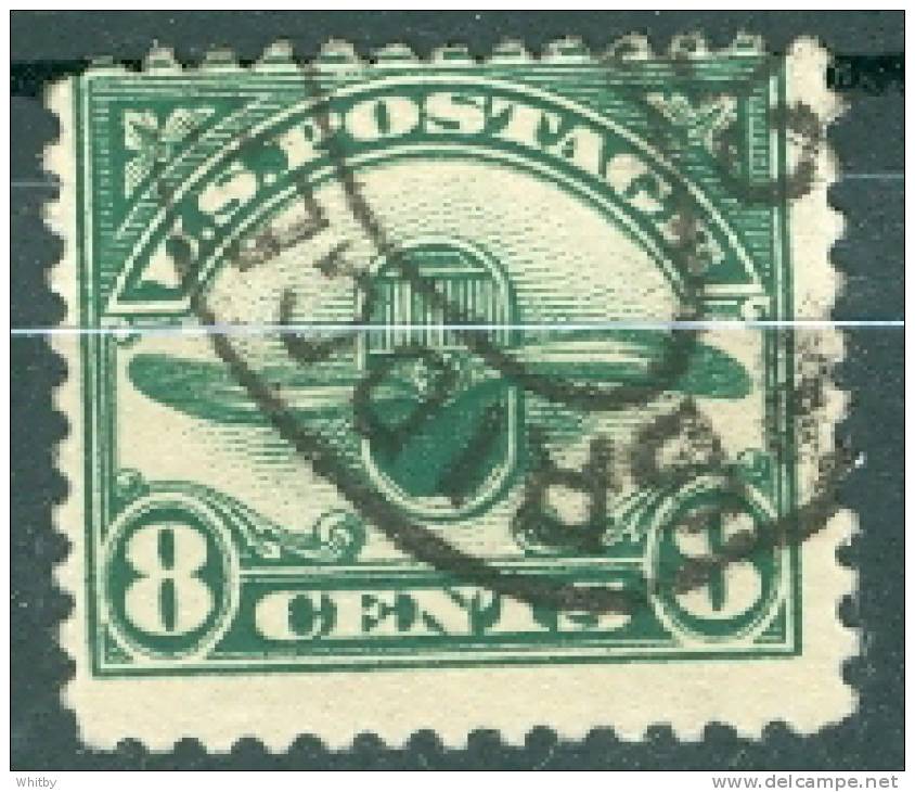 United States 1923 8 Cent Air Mail  Stamp #C4 - 1a. 1918-1940 Gebraucht