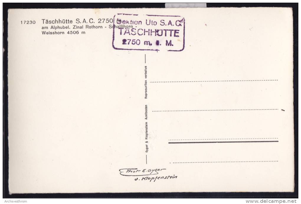 Täschhütte S.A.C. 2750 M. (5601) - Täsch