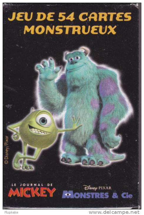 Jeu De Cartes De 54 Cartes Monstres & Cie Walt Disney Pixar Jeu De Cartes Monstrueux Du Journal De Mickey - Pubblicitari