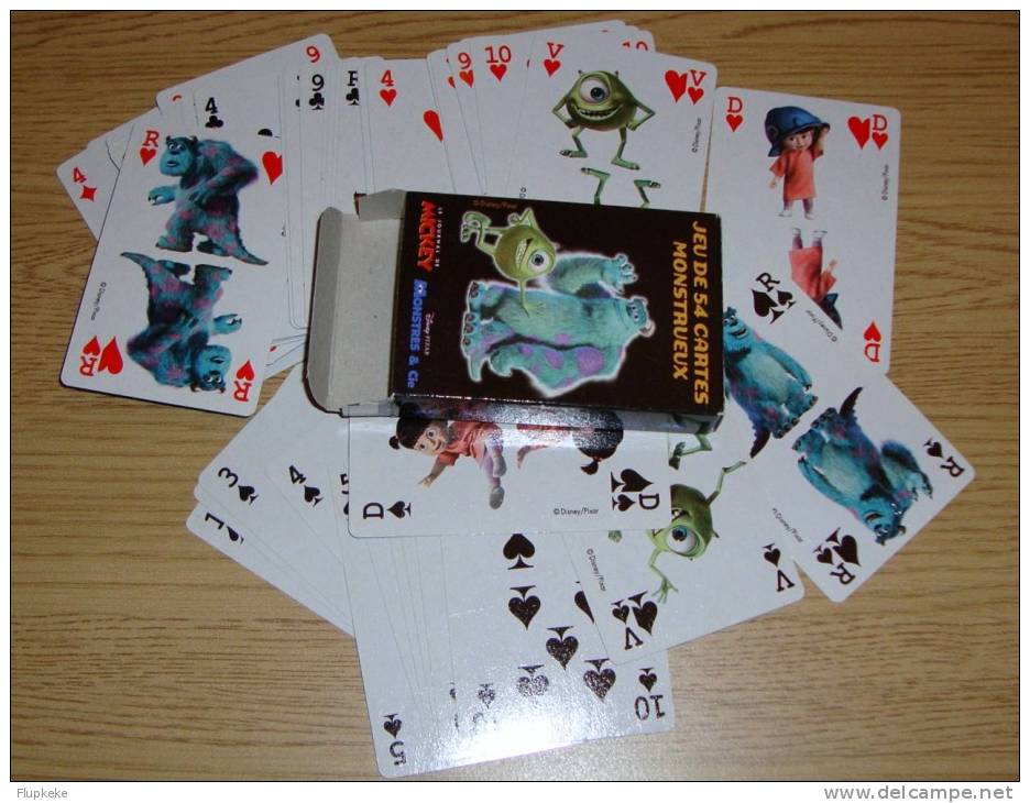 Jeu De Cartes De 54 Cartes Monstres & Cie Walt Disney Pixar Jeu De Cartes Monstrueux Du Journal De Mickey - Publicidad