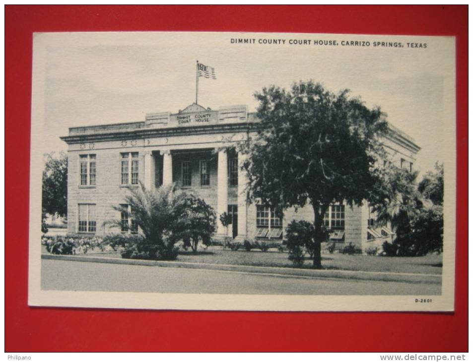 Carrizo Tx  Dimmit County Court House Vintage Wb     ===  == Ref 223 - Other & Unclassified