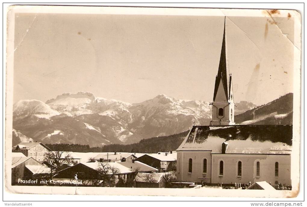 AK Frasdorf Mit Kampenwand -3.2.37-17 FRASDORF über ROSENHEIM Nach ............. Mit 1 X 6 PF DEUTSCHES REICH - Velbert