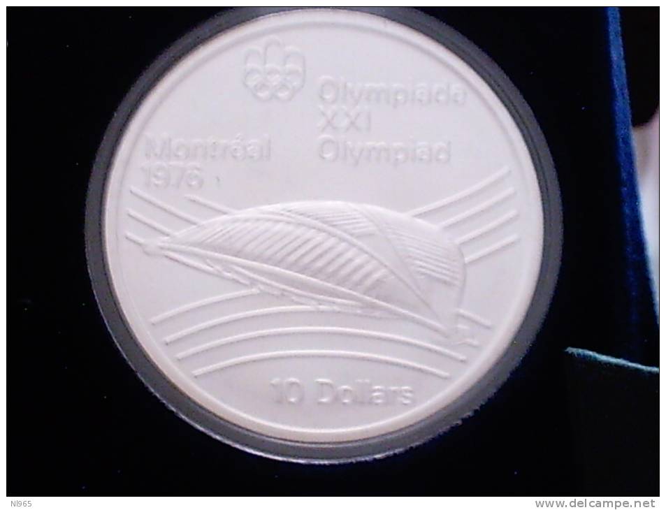 CANADA  1976 OLIMPIADI MONTREAL  OLYMPIC GAME VELODROMO ( OLYMPIC VELODROME)  10 SILVER DOLLARS  In ARGENTO FDC UNC - Canada