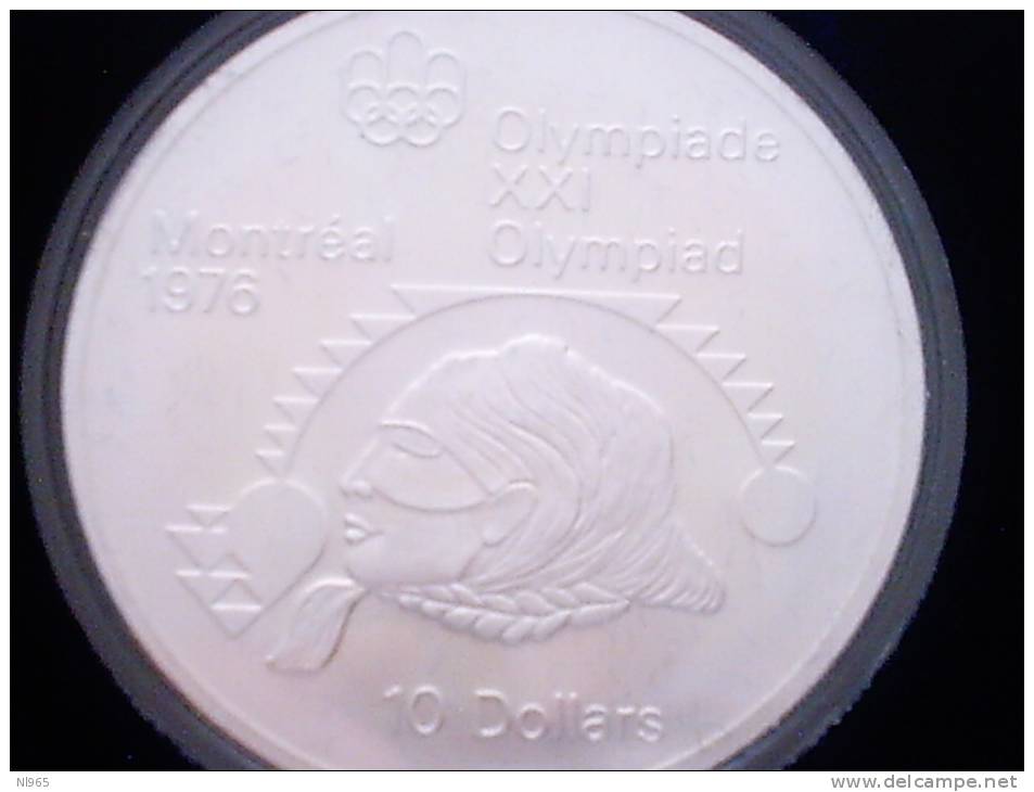 CANADA  1976 OLIMPIADI MONTREAL  OLYMPIC GAME LANCIO DEL PESO ( WOMENS SHOUTPUT )  10 SILVER DOLLARS  In ARGENTO FDC UNC - Canada