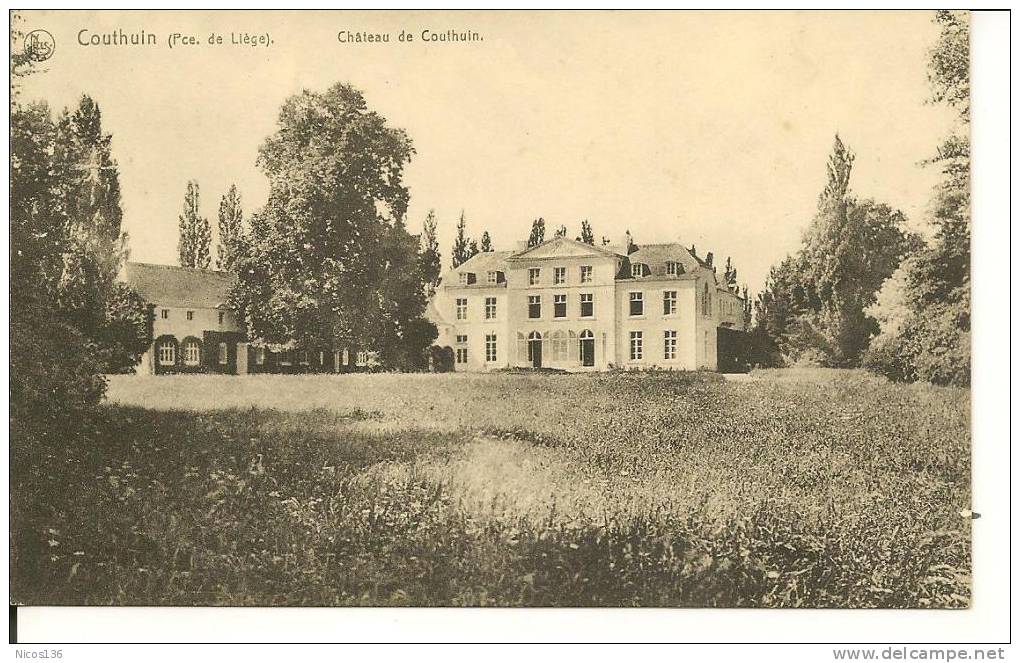 COUTHUIN ( Pce. LIEGE )     CHATEAU DE COUTHUIN - Heron