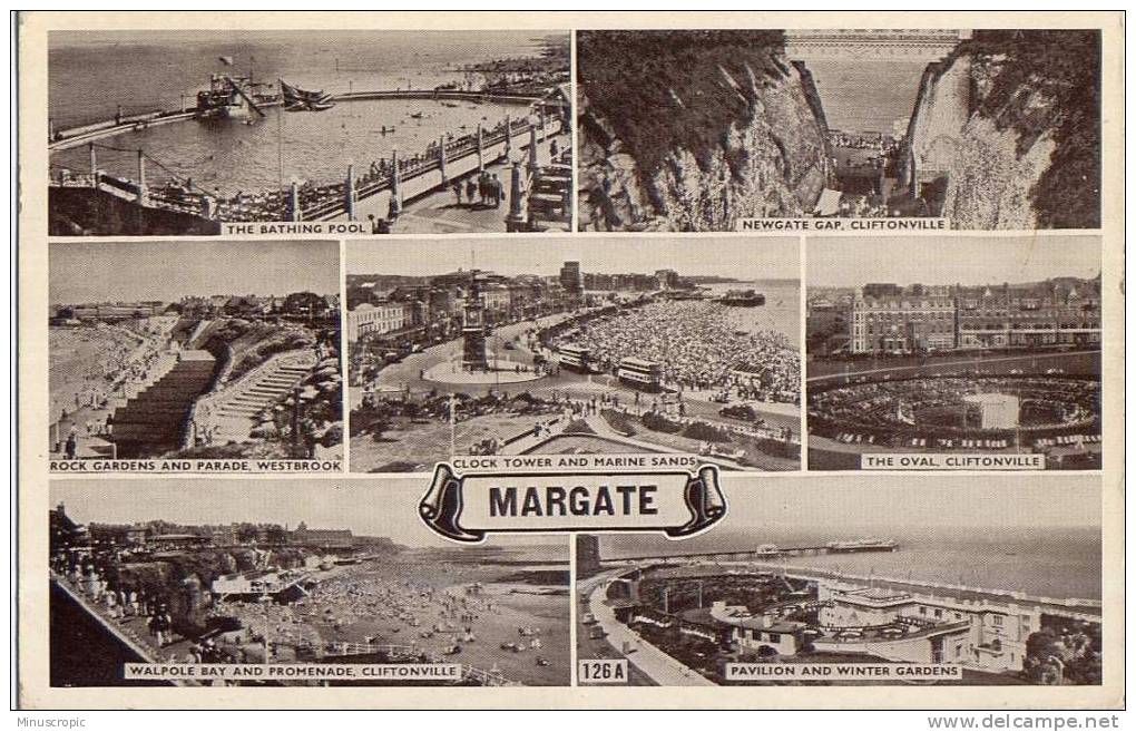 CPSM Royaume Uni - Margate - Carte Multivues - Margate