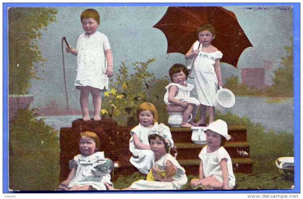 Ansichtskarte : Kinder, Mädchen, Nachttopf, 1904 - Sonstige & Ohne Zuordnung