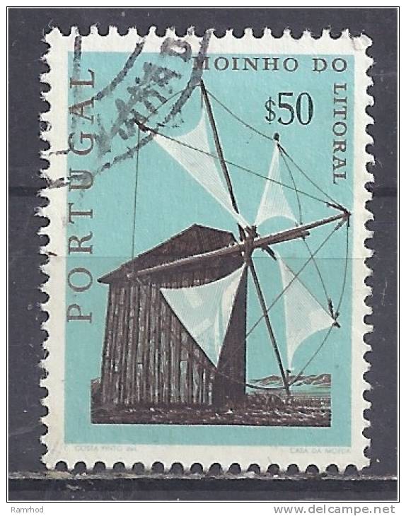 PORTUGAL 1971 Portuguese Windmills - 50c Beira Litoral Province FU - Used Stamps