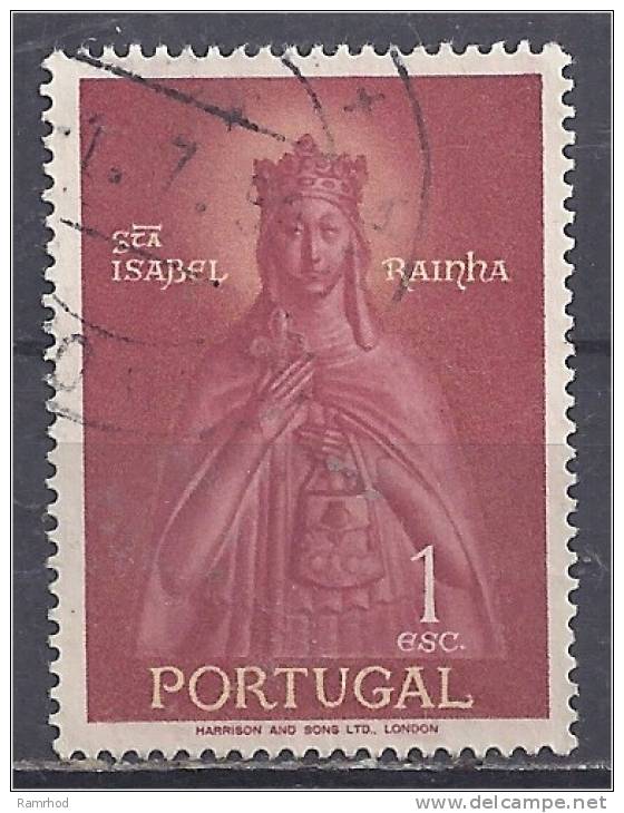 PORTUGAL 1958 St. Elizabeth And St. Teotonio Commemoration - 1e St. Elizabeth  FU - Used Stamps