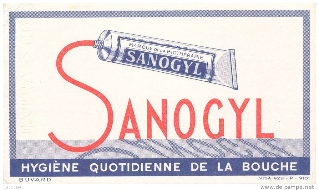 BU 711/BUVARD   DENTIFRICE SANOGYL - Parfums & Beauté