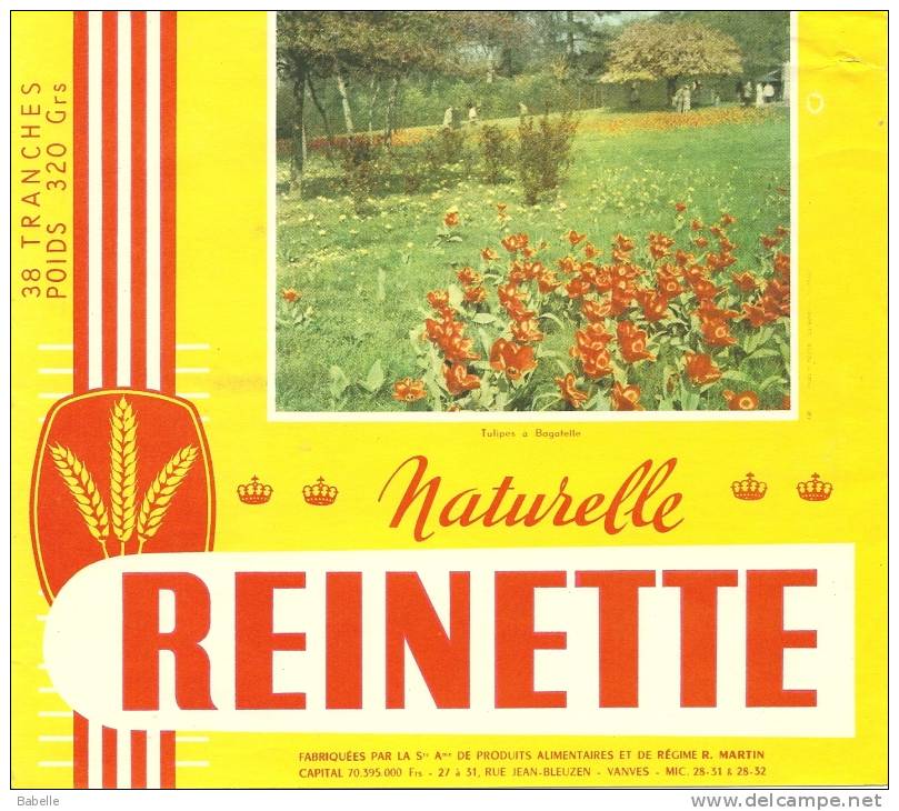 Buvard - REINETTE "  Tulipes à Bagnolet - Zwieback