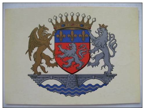 Ancienne Carte Postale Héraldique Blason  LYONNAIS    R. Louis - Rhône-Alpes