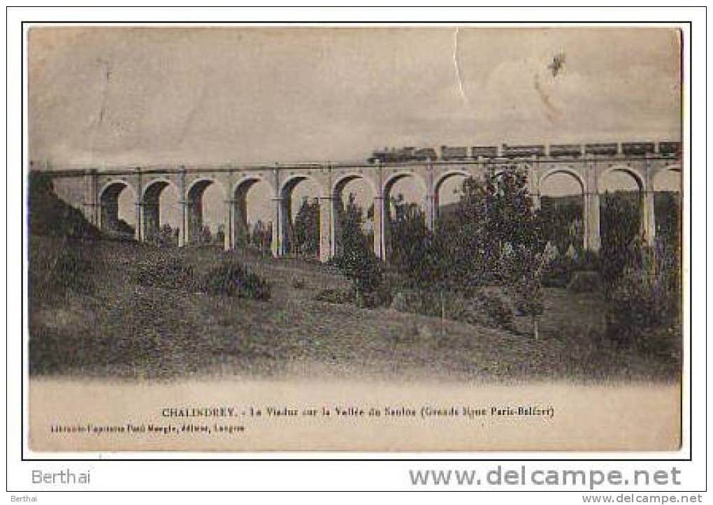 52 CHALINDREY - Le Viaduc Sur La Vallee Du Saulon (Train) - Chalindrey