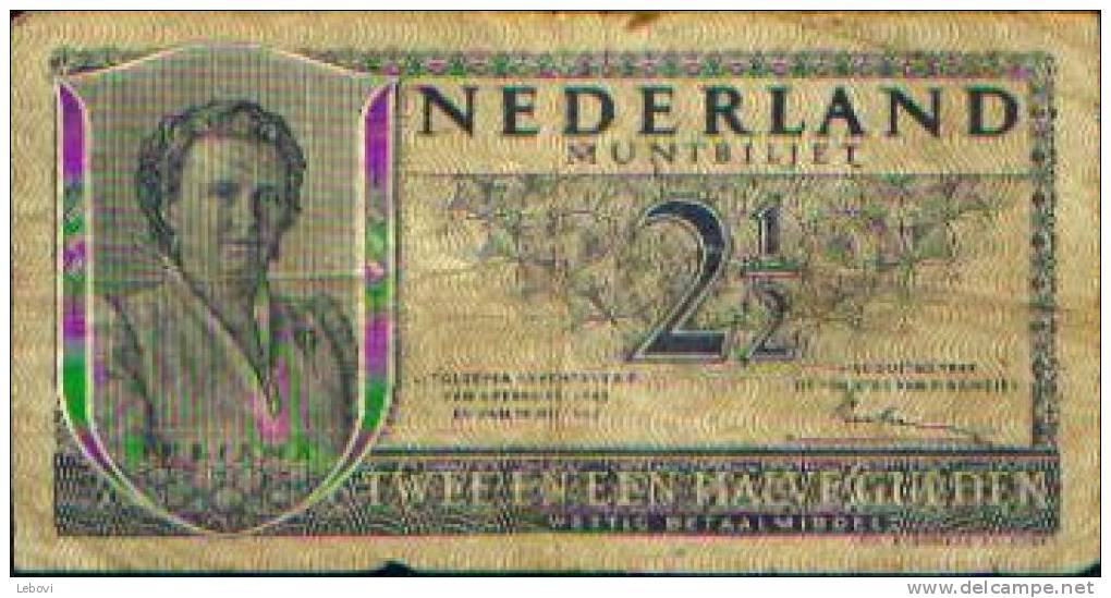 Pays-Bas - 2 1/2 Gulden - Van 04.02.1943 En 18.05.1945 - Andere & Zonder Classificatie