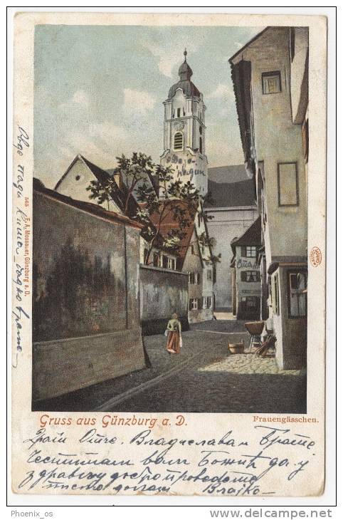 GUNZBURG - Gruss, Litho, Street Scene - Guenzburg