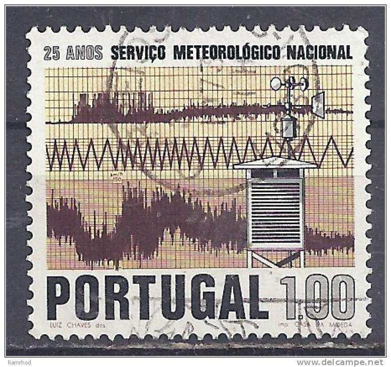 PORTUGAL 1971 25th Anniv Of Portuguese Meteorological Service - 1e Weather Equipment  FU - Oblitérés