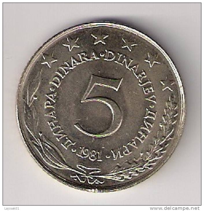 Yugoslavia 5 Dinara 1981. - Yougoslavie