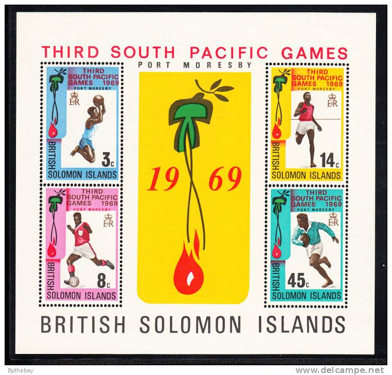 British Solomon Islands Scott #201a MH Souvenir Sheet 3rd South Pacific Games - British Solomon Islands (...-1978)