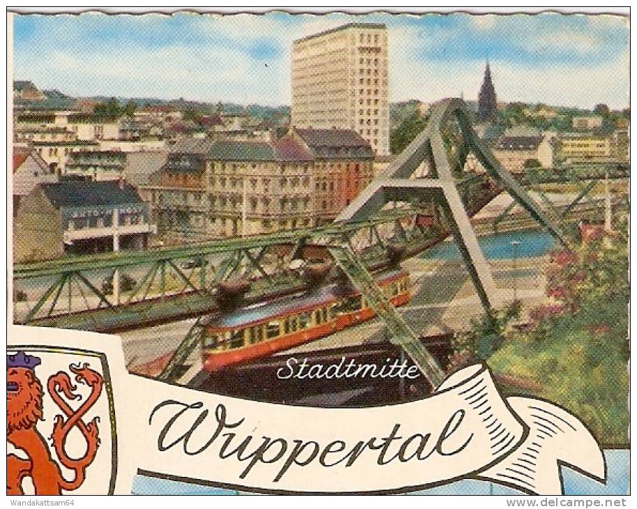 AK Gruss Aus Wuppertal Mit Wappen Mehrbild 4 Bilder 14.10.60.-10 (22a) WUPPERTAL-BARMEN 7 Nach Wurzen In Sachsen Mit - Wuppertal