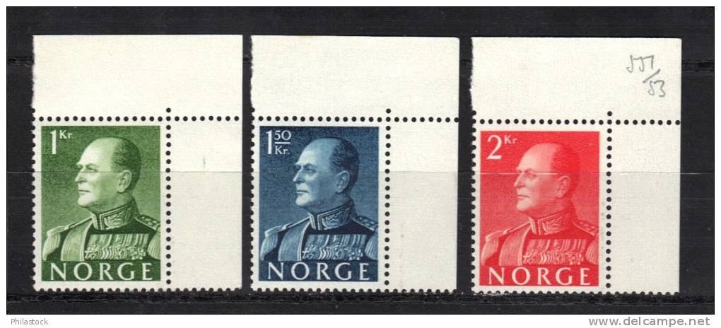 NORVEGE N° 551 à 553 ** - Unused Stamps