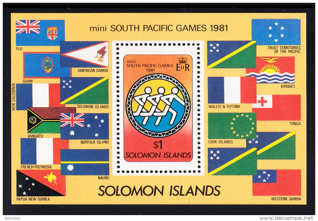 Solomon Islands Scott #449 MNH Souvenir Sheet South Pacific Games 1981 - Salomon (Iles 1978-...)