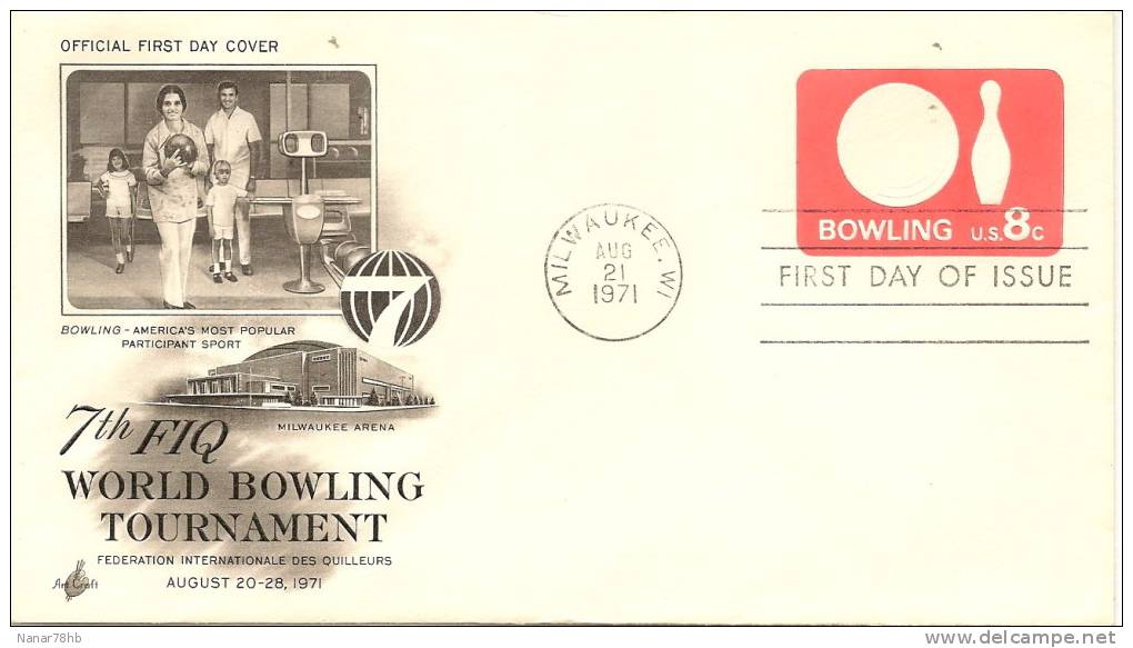 (d) Enveloppe 1er Jour (entier Postal) Bowling (sport) - 1971-1980