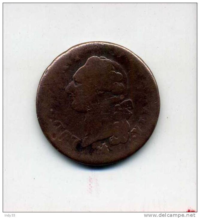 - FRANCE LOUIS XVI . 1 SOL 1791 - 1774-1791 Luigi XVI