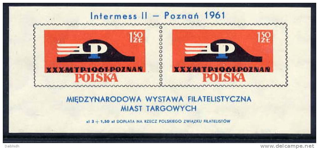 POLAND 1961 Poznan "Intermess II" Block MNH / **  Michel Block 25 - Unused Stamps