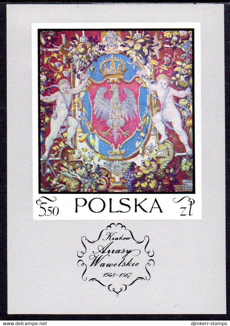 POLAND 1970 Tapestries 5.50 Zl.  Block  MNH / ** . Michel Block 43 - Usati