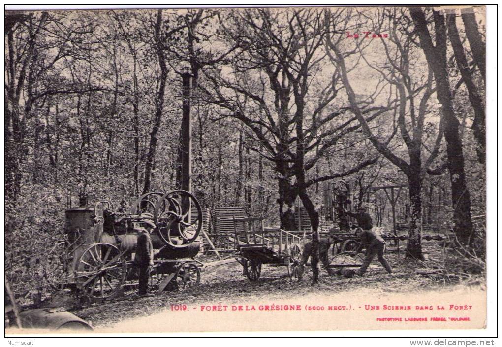 Forêt De La Grésigne..animée..Agriculture..Machine Agricole..Scierie Dans La Forêt..Top Carte - Trattori