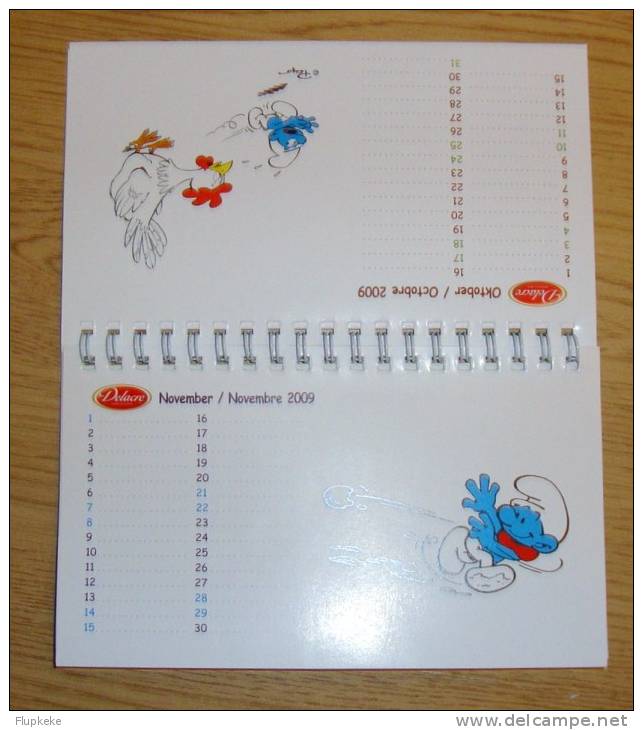Calendrier 2009 Kalender Schtroumpf Smurf Biscuits Delacre - Agenda & Kalender