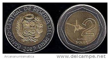 PERU  2 NUEVOS SOLES BIMETALICA  2.008 2008  SC UNC KM#313    DL-7219 - Peru