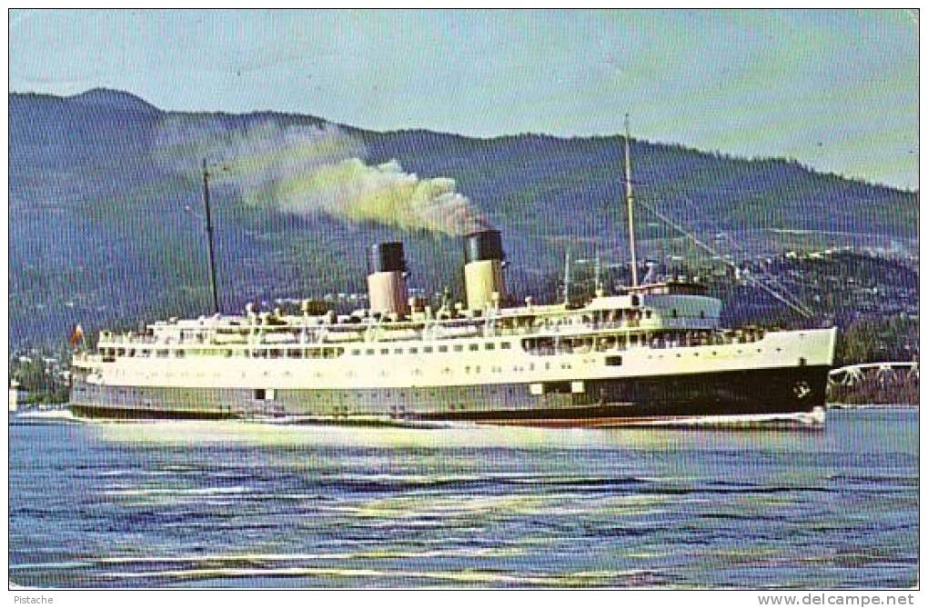 C.P.R. Princess Marguerite - Seattle & Victoria - Steamer - Boat - Stamp Postmark 1963  - 2 Scans - VG Condition - Steamers