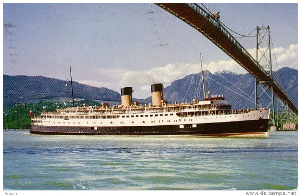 C.P.R. Princess Patricia - Seattle-Victoria-Vancouver - Steamer Boat - Travelled 1953  - 2 Scans - VG Condition - Steamers