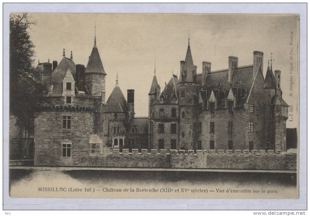 MISSILLAC - Château De La Bretesche - Vue D ' Ensemble Sur Le Pare . Old PC. France. - Missillac