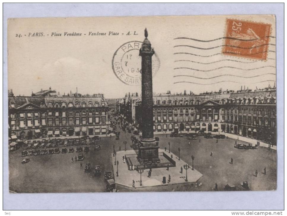 PARIS - Place Vendôme . Old PC. France. - Arrondissement: 02