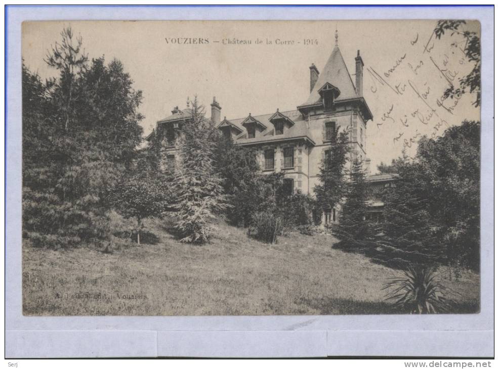 VOUZIERS - Château DE LA CORRE 1914 . Old PC. France. - Vouziers